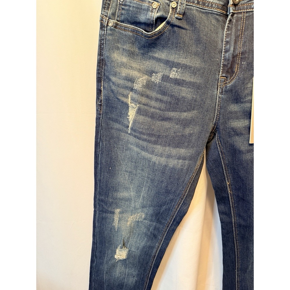 NWT Grace in LA Women's 28 Straight Leg Jeans Easy Fit Denim Stretch Distressed - Picture 6 of 15